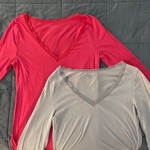 ❤️GAPBODY PUREBODY LONGLSEEVE RED AND TAUPE